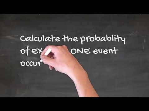 Formula for calculating the probability of exactly one event occurring out of two