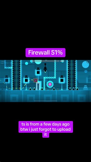 also even tho 2.208 is out on ios i'm sticking wirh 1.207 so i can use icreate #geometrydash #gd #firewall #51percent #mobile120hz