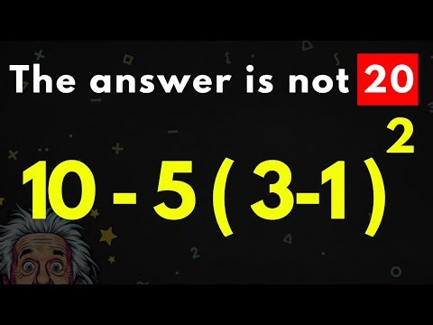 This Equation STUMPS Everyone! Can You Solve 10-5(3-1)²?