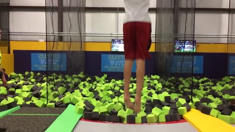 Triple Front Flip Fail Caught in Midair