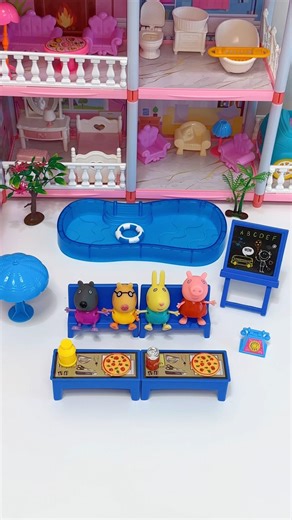 Satisfying with Unboxing & Review Peppa Pig Classroom Decor Setup #peppapig #asmr #unboxing