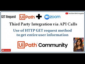 UiPath Integration with ZOOM | API Integration | GET HTTP Request | Anmol