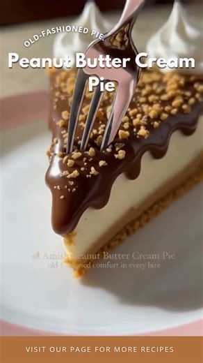 Amish Peanut Butter Cream Pie - Don't LOSE this Recipe Sweet, creamy, and delightfully nostalgic—this Amish Peanut Butter Cream Pie is a dreamy, no-bake dessert layered with peanut butter crumbles, silky cream filling, and a buttery crust. Perfect for holidays, Sunday dinners, or anytime you crave old-fashioned comfort. What You'll Need 1 (9-inch) pie crust, baked and cooled 1 cup creamy peanut butter 1 cup powdered sugar 1 cup heavy cream 1 teaspoon vanilla extract 1/2 cup cream cheese, softene