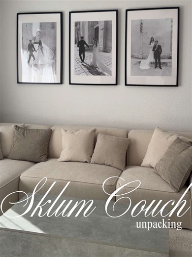 Unpacking Our New Beige Couch from Sklum