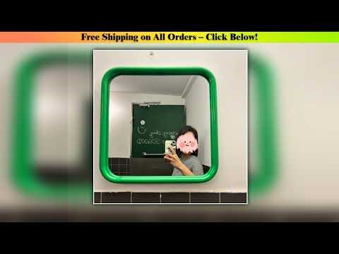 Stainless steel Bathroom Mirror Small Modern Metal Frame Portable Makeup Mirror Wall Hanging