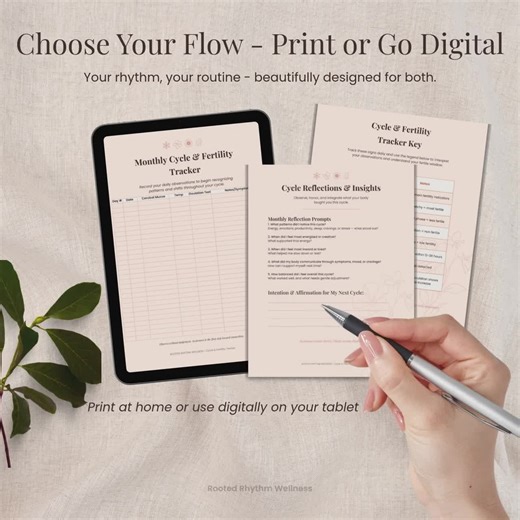 Cycle & Fertility Tracker | Period Planner | Ovulation Tracker (printable PDF) - Etsy Australia