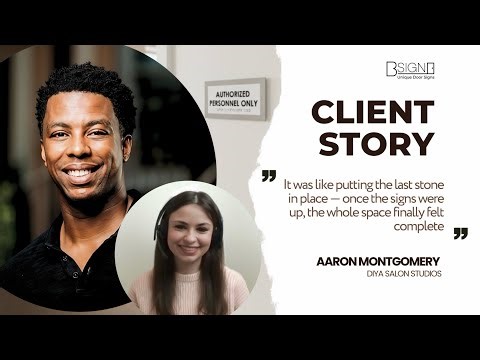 How Diya Salon Studios Created a “Hotel-Level” Experience with Custom Bsign Door Signs