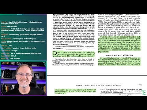 Chelated iron vs. iron sulfate on Kentucky Bluegrass