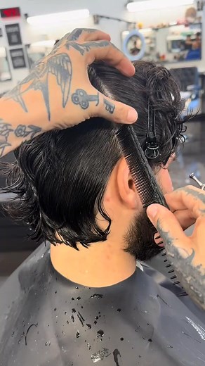 O.V Scissor Cutting Techniques Modern Mullet ~ #BlowoutTaper #FluffHair #fypシ #BeardTrim #Barbershop #Barber #fyp #Buzzcut #virals #MensLongHair #Fade #WarriorHaircut #foryoupage #MensHairstyle #NaturalSlickback #TexturedFringe #FolsomBarber #ElkGroveBarber | TrentCuts
