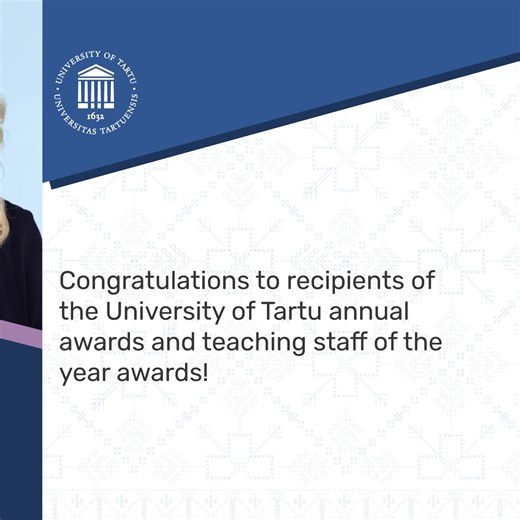 19 reactions | ✨ Recipients of University of Tartu annual awards...