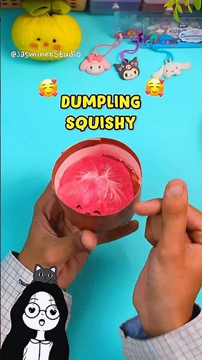 I made the VIRAL MYSTERY DUMPLING SQUISHY ! 😱 How to make DIY Squishy at Home #squishy #how #shorts