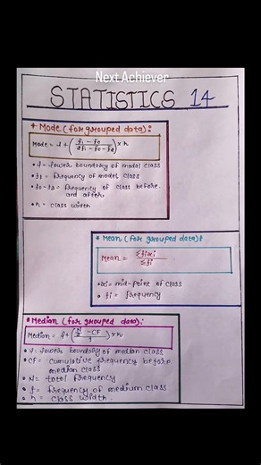 statistics formula sheet class10th CBSE board #shorts #mathematics #cbse2026 #cbse #trending #maths