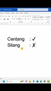 205K views · 2.3K reactions | Cara Membuat Tanda Centang dan Tanda Silang #microsoftword #word #viral #tipsdantrik #tipsword #belajarexcel #belajarngetik #belajarkomputer #belajarwindows11 | Panglima Tutorial | Facebook