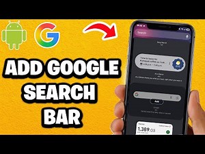 How To Add Google Search Bar On Android Home Screen - Fastest Guide