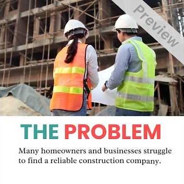 Construction Company Promo Video Ad - Great for Facebook and Instagram