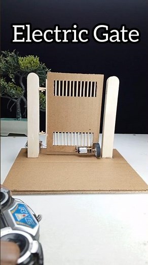Electric Gate with DC Motor #scienceproject #dcmotor #motor #tech #diy