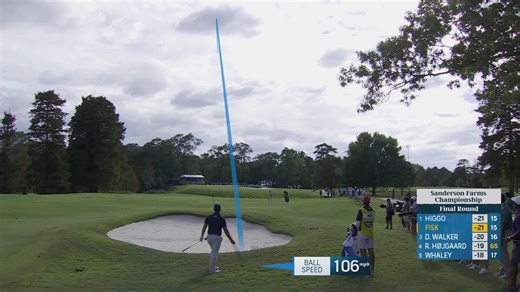 Steven Fisk sinks 41-foot birdie putt on No. 16 at Sanderson Farms