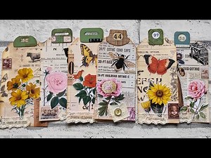 Easy Tim Holtz Style Tags Using Digitals! ‪@CaraBrandonCreations‬