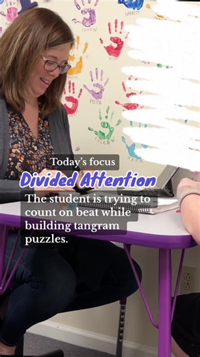 Building divided attention skills is one of the most important skills that we work on. It is a foundational skill needed for all complex learning tasks like reading writing and math.