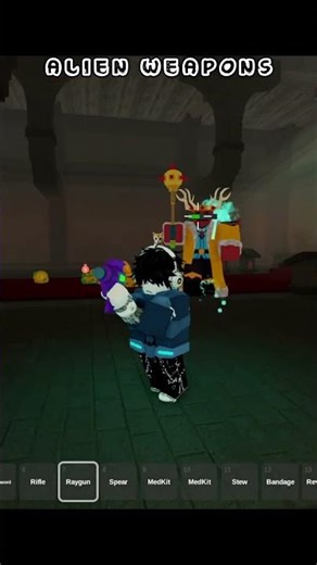 All Alien Weapons vs Cultist King in 99 Nights In The Forest #roblox #99nightintheforest #usa