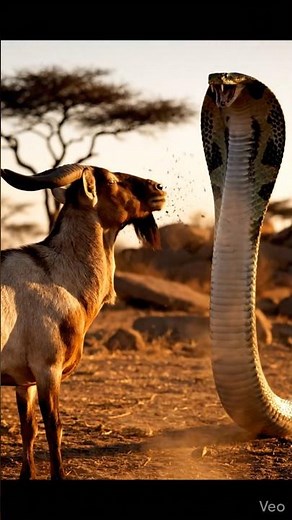 👉 Goat vs Snake – Unexpected Wild Encounter || #goat #snake #shortstory
