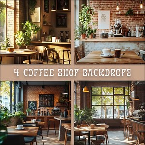 4 Coffee Shop Zoom Backgrounds – Cozy Virtual Cafe Backdrops for Video Calls - Etsy
