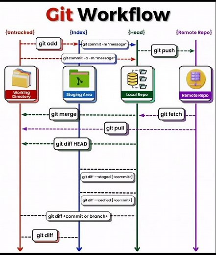 Git workflow || how git works #git#github#education#information#work#workflow#how#coding#programming