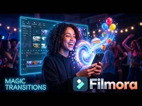 Filmora 15 Transitions Tutorial: Turn a Birthday Party into a CINEMATIC Vlog!