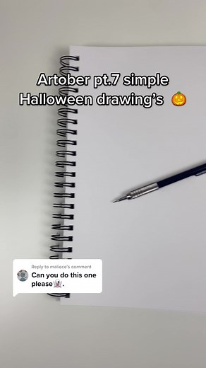 Replying to @maliece Simple Halloween drawings 🎃 hope you enjoyed if so make sure to follow for more #spokeyseason #artistsoftiktok #drawing #fypシ #halloween