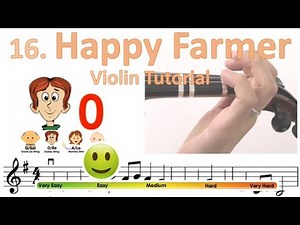 Happy Farmer | Suzuki Violin book 1 | Notes & finger pattern tutorial on Violin | HTP TV
