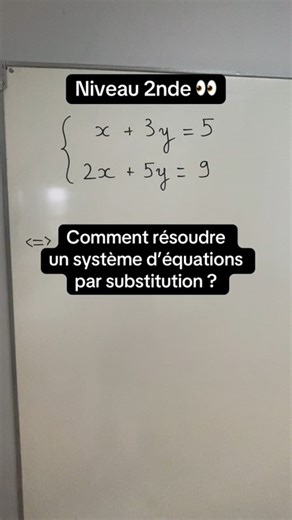 Résoudre un système d’équations par substitution