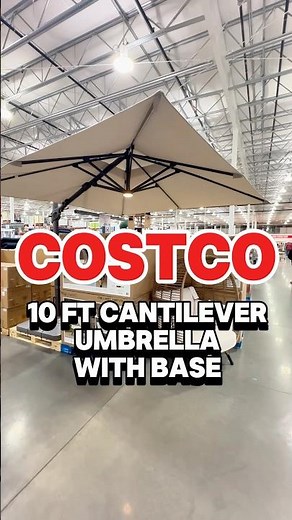 HUGE 10FT Solar LED Cantilever Umbrella at Costco‼️#costcofinds #outdoorliving