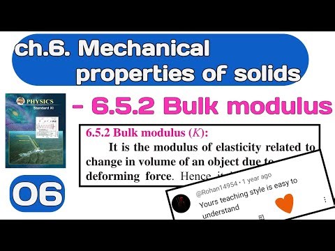ch 6 Mechanical properties of solid 06|| class 11 Maharashtra board|| physics||Bulk modulus