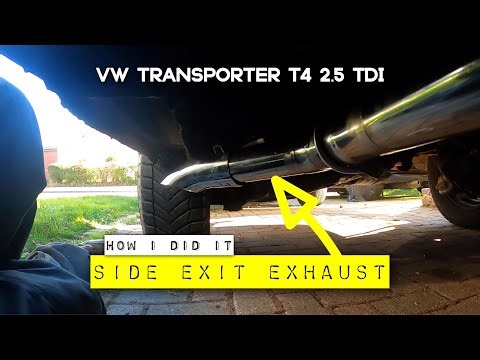 Custom Side Exit Exhaust for less than £100! VW T4 Transporter [EXHAUST REMOVAL + FITTING]
