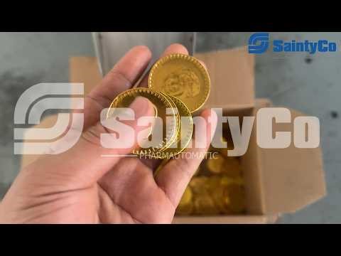SaintyCo Chocolate Coin Wrapping Machine: Fast, Precise & Perfectly Wrapped Every Time!