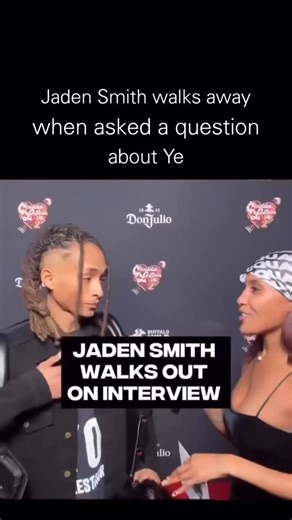 Hypecascade on Instagram: "Jaden Smith was stopped for a quick interview, everything was calm until the interviewer casually brought up a question about Ye—and the moment the name dropped, Jaden’s whole energy shifted, he paused, gave a tight smile, said nothing, and simply walked off mid-conversation like he instantly decided this was not a topic he was stepping into."