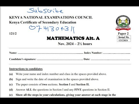 QTN 4 KCSE MATHS PAPER 2 2024 (SUBJECT OF FORMULA)