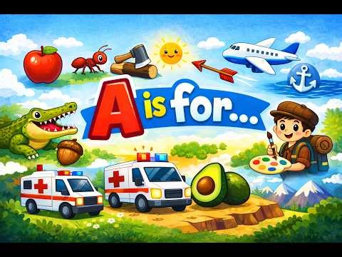 ✨ A for Apple to Adventure | Magical Alphabet Song for Kids ✨