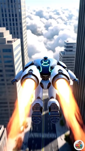 This Flying Robot Will Blow Your Mind 🤖🚀 | #cartoon #animation #shorts