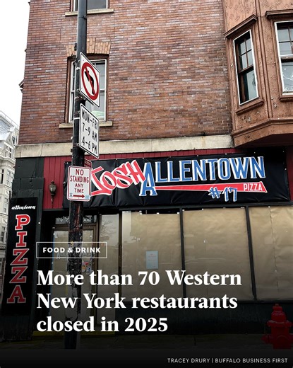 Over 70 Western New York restaurants closed in 2025. See the full list: https://www.bizjournals.com/buffalo/news/2025/12/31/buffalo-western-new-york-restaurants-closings-2025.html | Buffalo Business First