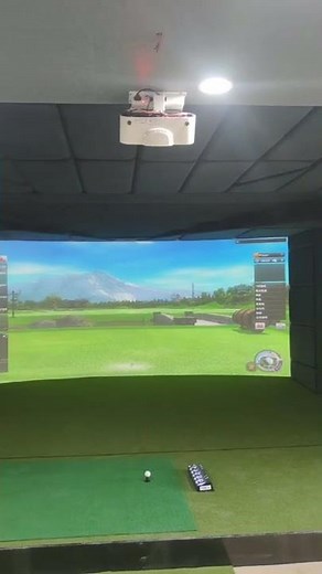 PGM golf simulator with curved screen is also good