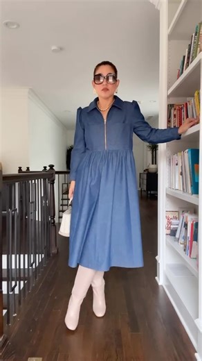 Your Sewing Pattern Destination on Instagram: "Check out @mimigstyle sewing up McCall’s #M8553 from our Spring collection! This is a zip front dress pattern with a wide pointed collar, front bodice patch pockets, skirt front pockets, and gathers at shoulders and skirt. View A has side seam slit opening. Views A and B have short sleeves. View C has long sleeves with button cuffs. Get it today at Simplicity.com #mccallspatterns #sewing #diyfashion #diystyle #handmadedress"