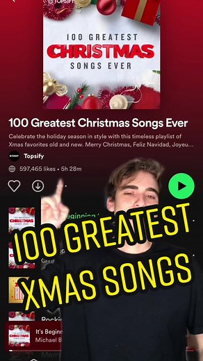 Top 100 Greatest Christmas Songs on Spotify