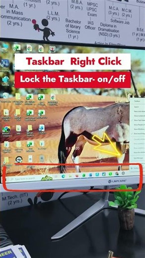 taskbar lock on and off computer tricks