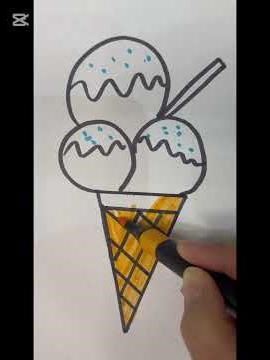 how to draw ice cream #drawing #drawingtutorial #icecream #drawingicecream