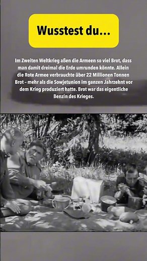 Wie viel Brot wurde im Zweiten Weltkrieg gegessen? Das Essen des Frontsoldaten
