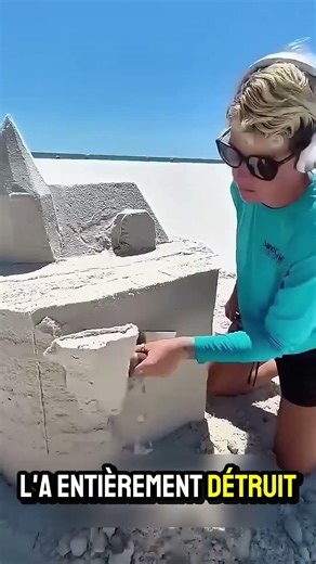 This boy made the best sandcastle 🤯