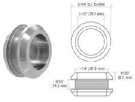 CRL 2-1/4" Diameter Thru Glass Pull