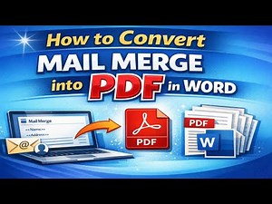 How to Convert Mail Merge into Pdf in Word | Convert Mail Merge Documents to PDF in Microsoft Word