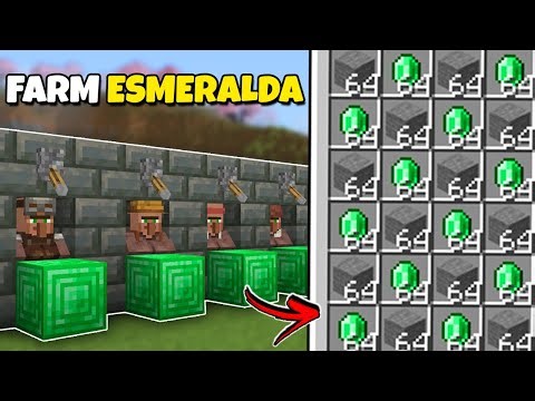 FARM de ESMERALDA e PEDRA INFINITA no Minecraft Bedrock 1.21